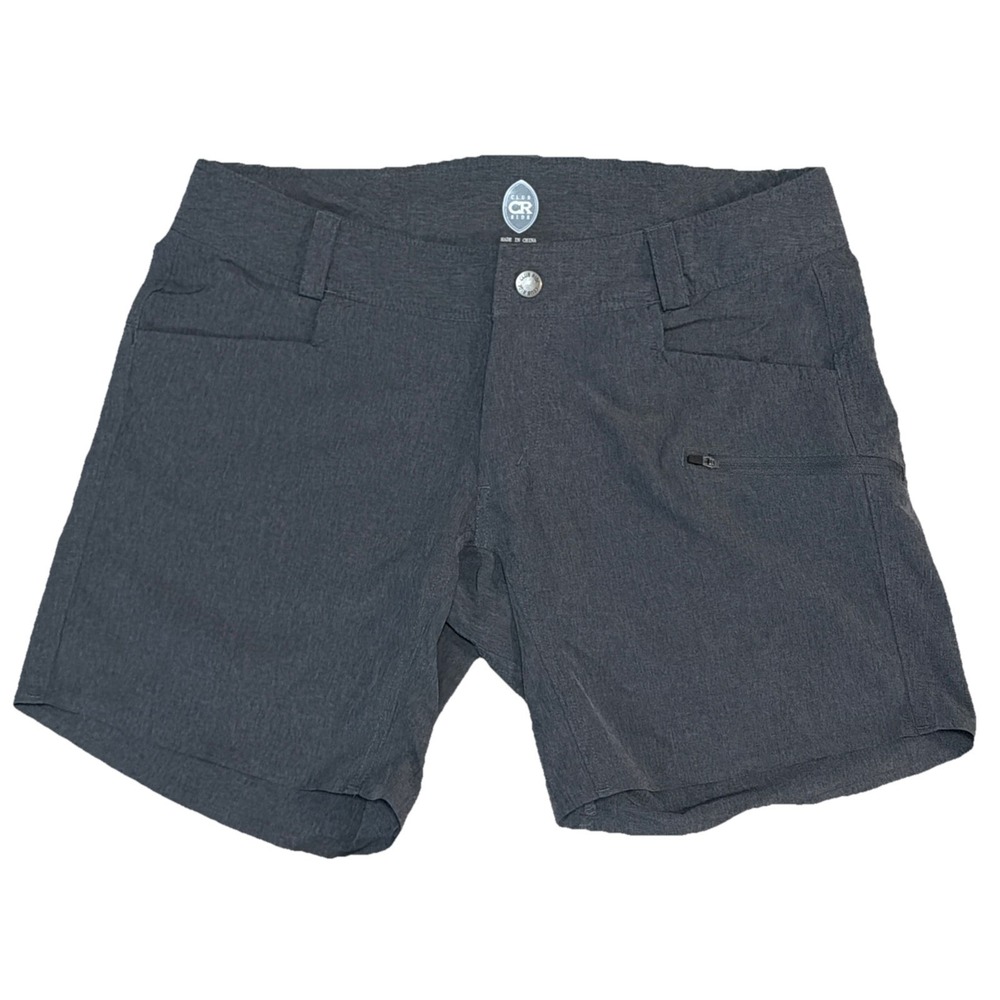 Club Ride Eden Cycling Bike Shorts Womens 32x7 M Gray Adjustable Stretch Pockets